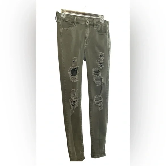 American Eagle  Super stretch Jeggings Sz 8
Trendy Streetwear Grunge Cool Vibes - Picture 4 of 12